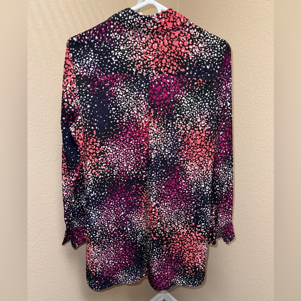 Foxcroft Printed Button Down Tunic - image 3
